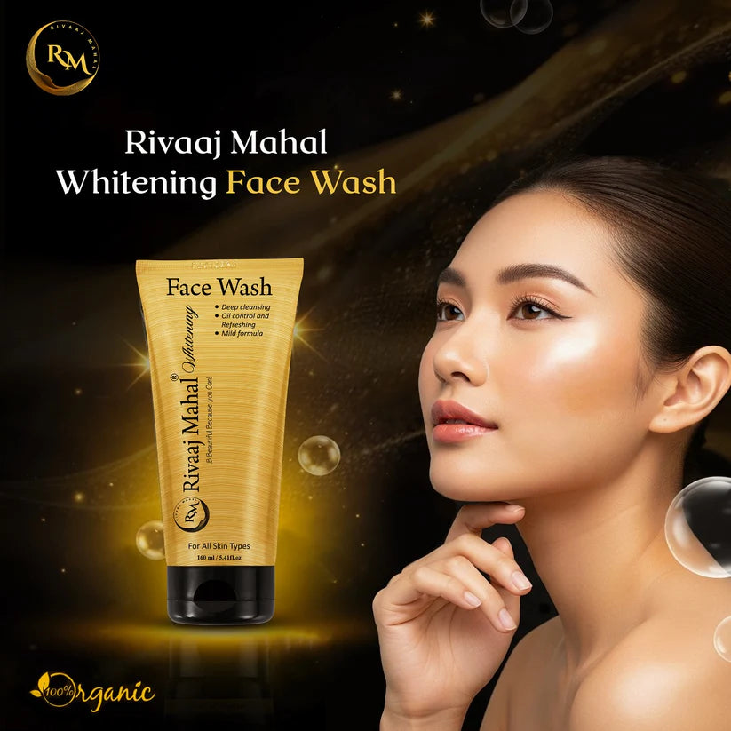 Rivaaj Mahal Whitening Face Wash for oil control and deep cleansing.
